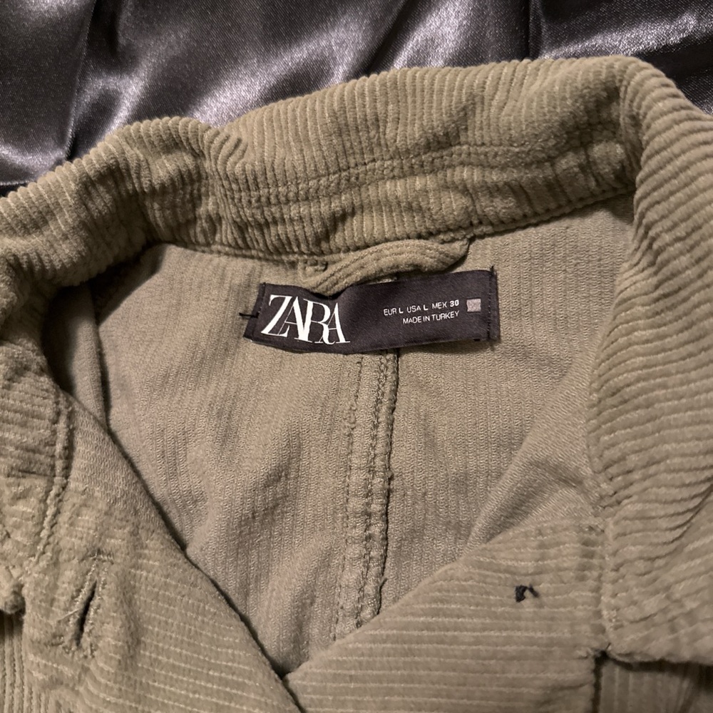 Zara Khaki Corduroy Jacket